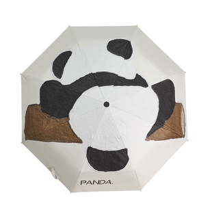 可爱熊猫雨伞晴雨两用防晒太阳伞女全自动遮阳伞小清新折叠伞抗风