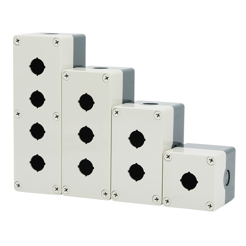 加高按钮开关控制盒带灯按钮盒防水防尘工业按钮操作箱1234孔22mm