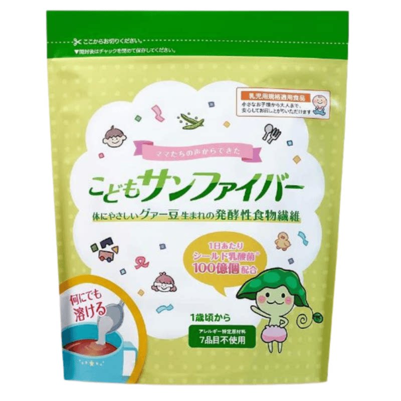 日本代购SunFiber儿童瓜尔豆纤维粉乳酸菌无蔗糖宝宝膳食营养120g
