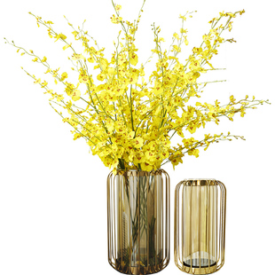 轻奢玻璃花瓶摆件创意客厅干花插花花艺现代玄关电视柜餐桌装饰品
