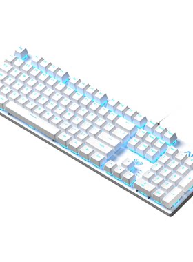 狼蛛F2068PRO红轴有线机械键盘104通用办公女生高颜值打字手感好