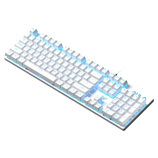 狼蛛F2068PRO红轴有线机械键盘104通用办公女生高颜值打字手感好