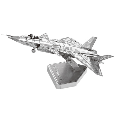 钢达歼20战斗机3d立体金属拼图