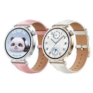 适用于华为手表表带gt6/gt5同款真皮表链gt4皮质女士款watch5男腕表5pro智能gt3新款18mm高级gt2配件41mm腕带