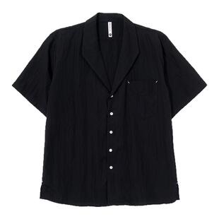 Hualun夏季凉感天丝古巴领衬衫男生短袖休闲上衣cleanfit薄款衬衣