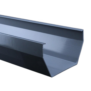 PVC屋檐雨水槽排水槽160天沟雨水槽灰色落水接水槽塑料导水槽U型