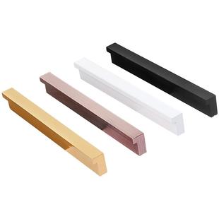 L型衣柜门拉手现代简约l型抽屉橱柜门拉手把手铝合金明装拉手加长