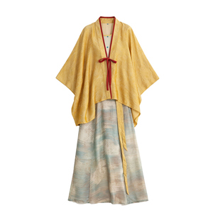 夏季大码汉服新中式防晒通勤套装