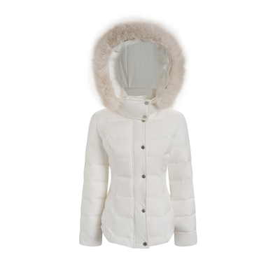 尹千金【冰岛outfit】韩系收腰显瘦修身保暖连帽羽绒服M257559