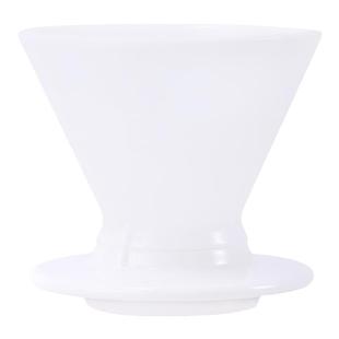 koonan纯白白瓷陶瓷聪明杯 v60咖啡滤杯 手冲咖啡过滤器开关杯