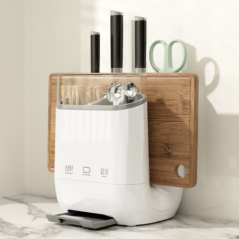 创意U型刀架筷子收纳盒厨房置物架桌面刀架筷子笼一体砧板收纳架