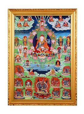 藏村黄财神小唐卡相框多款可选