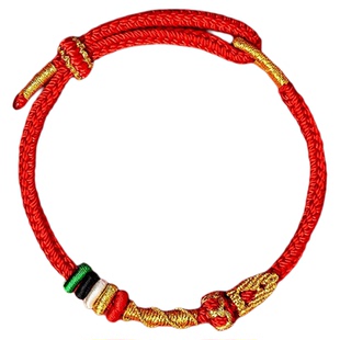 【杭州灵隐】2026本命年红绳手链女属马红色太岁手绳手工编织礼物