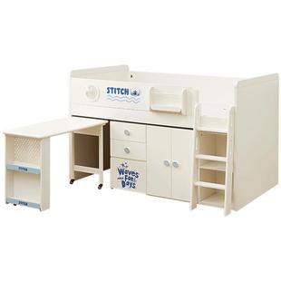 全友家居半高床下储物柜衣柜一体小户型卧室儿童房男孩女孩单人床