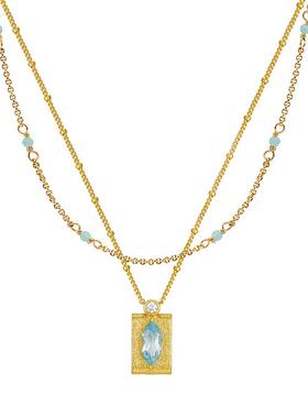 VITARING希腊时尚金色叠戴项链女