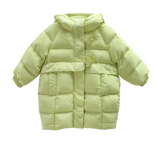 女童中长款羽绒服冬季2025新款儿童三防连帽外套宝宝冬装加厚上衣