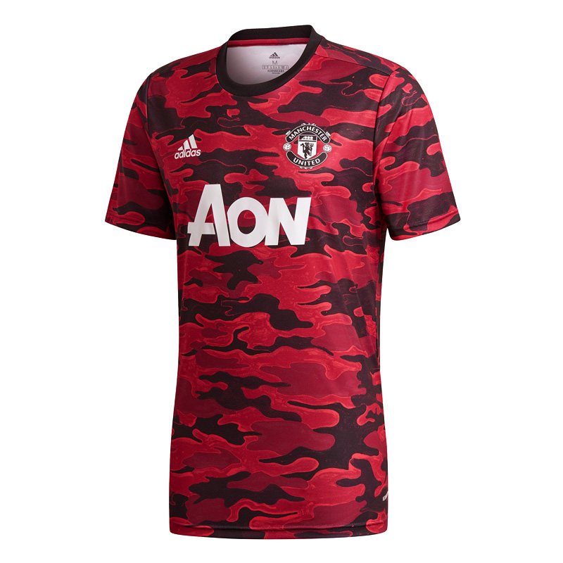 Adidas/阿迪达斯正品男MUFC H PRESHI曼联足球运动短袖球衣FR6033
