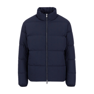 EMPORIO ARMANI/阿玛尼秋冬男士80白鸭绒短款立领面包羽绒服外套
