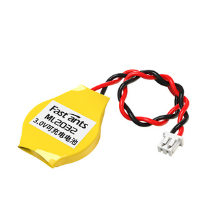 原装ML2032带线纽扣电池带插头MX1.25可充电3V笔记本系统主板电池带焊脚可代替CR2032