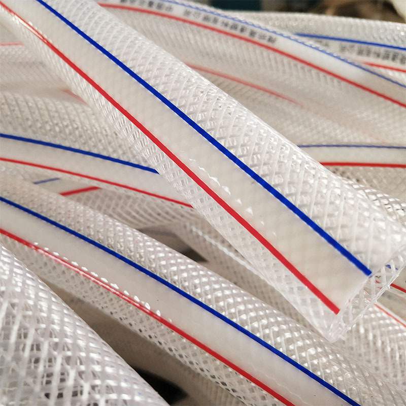 22厂家无味PVC纤维增强软管耐管高压耐酸碱网纹蛇皮管抗老化