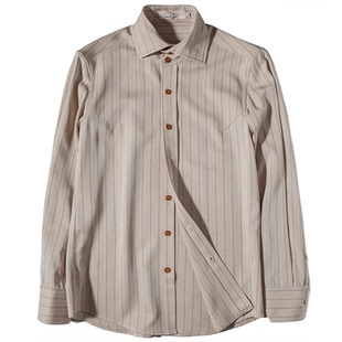 SOARIN YUPPIE复古雅痞高级感法式衬衫男 温莎领条纹长袖西装衬衣