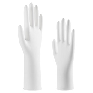 居家家丁腈洗碗手套100只食品级加长一次性手套厨房清洁加厚丁晴