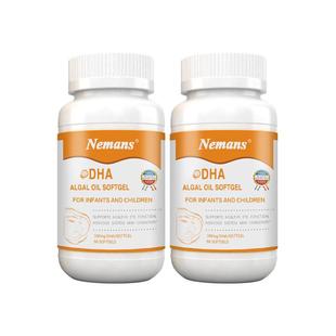 【自营】纽曼思(原名纽曼斯)进口藻油DHA婴幼儿&儿童可食用90粒*2