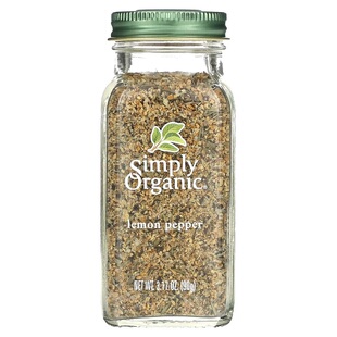 美国Simply Organic柠檬黑胡椒粉健身调味料生酮调料Lemon Pepper