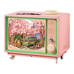 rolife若来樱梦之旅音乐盒diy手工八音盒童趣拼装积木模型礼物女