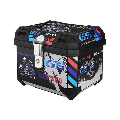 摩托电动车通用尾箱一体式底座坚固大容量45L后尾箱后备箱箱子pp