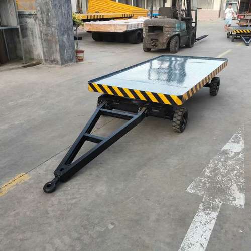 厂家供应四轮串联式拖车 同方向转弯拖车 同轨迹牵引四轮小拖车