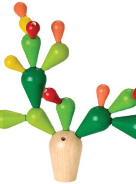 PlanToys平衡仙人掌拼插积木2岁