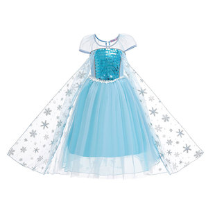 女童冰雪奇缘公主裙艾莎连衣裙elsa爱莎裙子表演出服礼服生日礼物