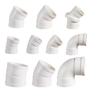 PVC加厚微偏弯头50/75/110/160偏置小角度15 30 45度排水管件接头