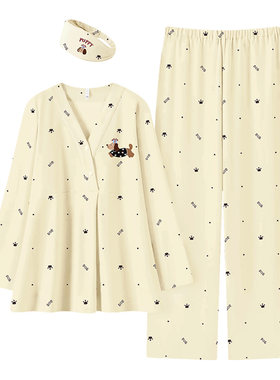 送发带莫代尔月子服夏季家居服
