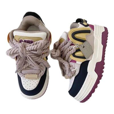 【苏新皓同款】奇安达厚底鞋增高面包鞋男女款秋冬季轻便情侣板鞋