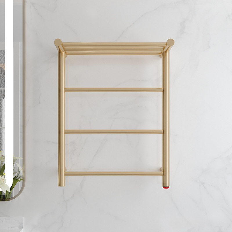 热卖电热毛巾架卫浴烘干架不锈钢卫生间浴巾架加热置物架9041