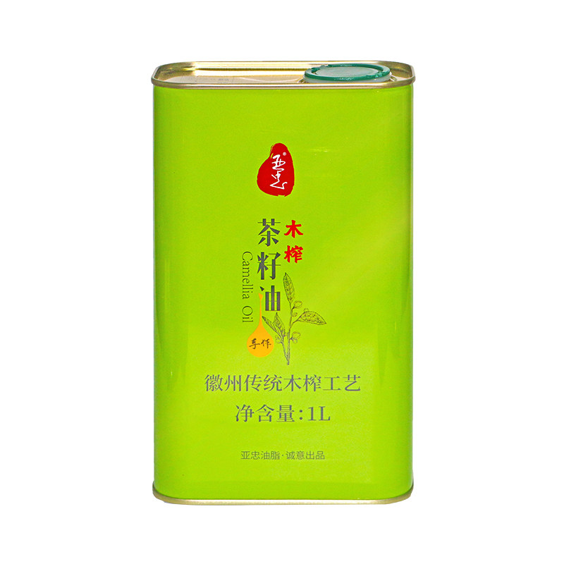 亚忠传统工艺1L装木榨山茶油