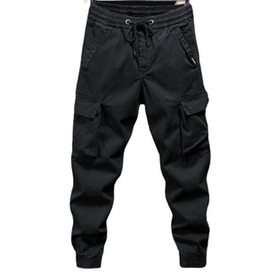 秋冬美式加绒工装裤子耐磨束脚休闲男裤2025新款大码宽松工作裤男