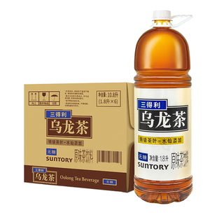 三得利乌龙茶无糖茶饮料0糖0脂1.8L*6大瓶家庭分享装整箱批特价