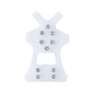 雪地冰爪10齿防滑鞋套冬季鞋钉爬山冰抓白色透明隐形雪爪抓冬天