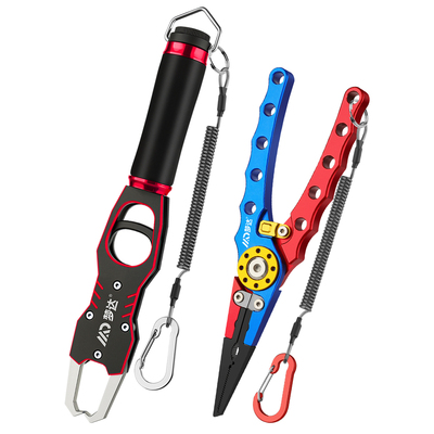 新款控鱼器带秤多功能路亚钳套装