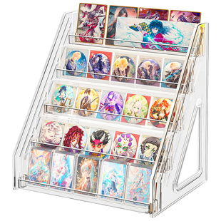 吧唧展示架阶梯式小卡片色纸流麻陈列架桌面亚克力周边谷子置物架