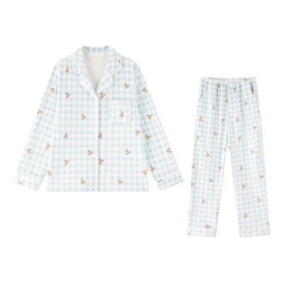 BE女海岛绒泰迪熊联名睡衣轻甜