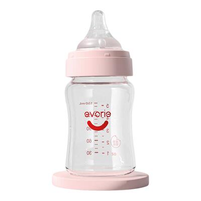 爱得利新生婴儿玻璃奶瓶防胀气宽口径0-6个月+防呛奶仿母乳奶嘴
