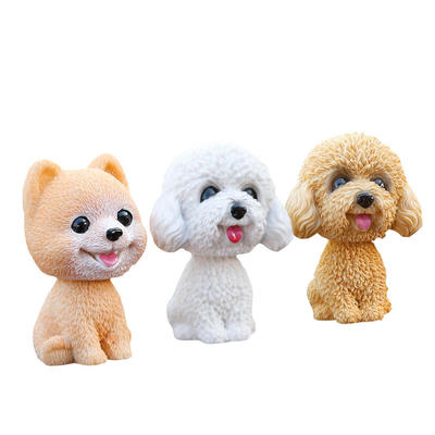 可爱摇头狗狗公仔车载摆件