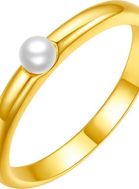 周六福S925银戒指女复古