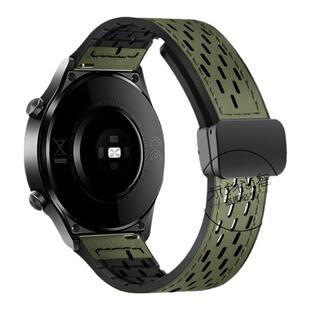 适用小米Watch S4sport手表磁吸扣透气疯马纹真皮表带S3/2运动S1pro智能color2华米Amazfit GTS4/3腕带GTR4男
