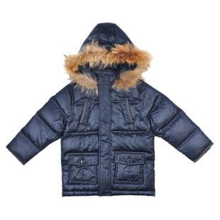 ELLE童装男童羽绒服儿童纯色拉链潮流中童男孩中长款时尚加厚宝宝