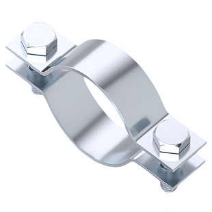 扁铁钢带电线杆抱箍镀锌双面固定器水泥杆灯杆钢管柱子管卡子大全